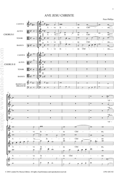 Peter Phillips - Ave Jesu Christe à8
