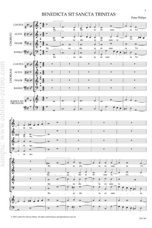 Peter Phillips - Benedicta sit Sancta Trinitas à8