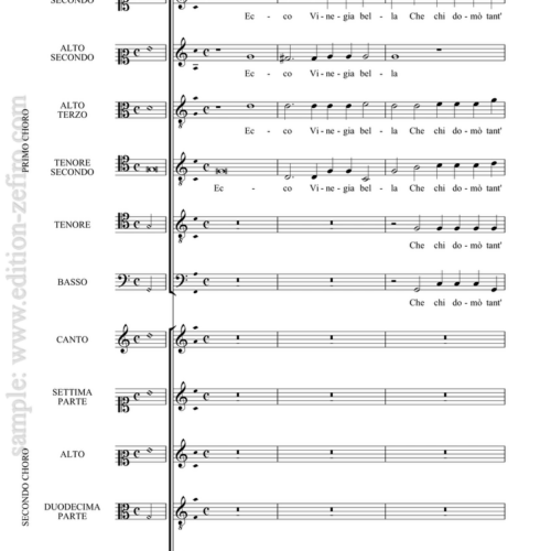 Andrea Gabrieli - Ecco Vinegia bella a12 (1586)