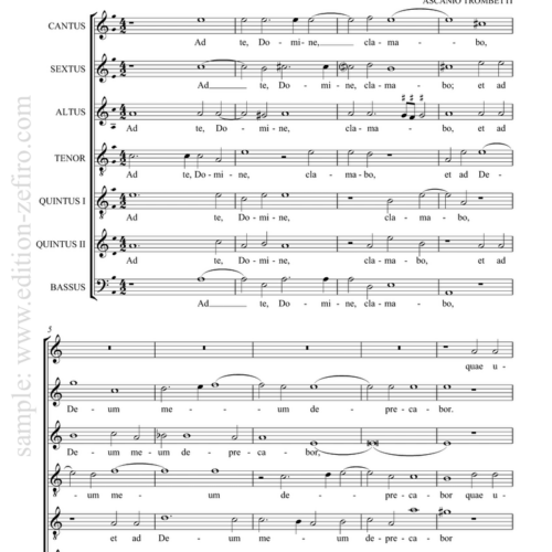 Asciano Trombetti - Ad te, Domine, clamabo a7