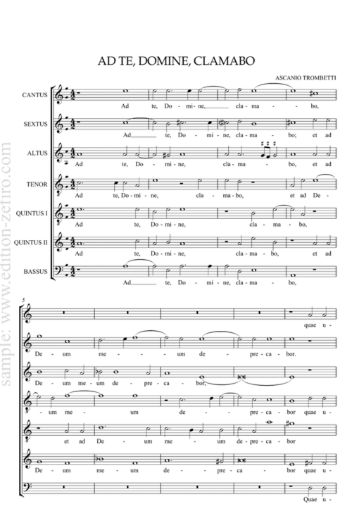 Asciano Trombetti - Ad te, Domine, clamabo a7