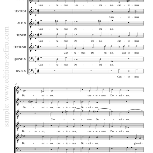 Trombetti: Cantemus Domino à7 (1589)