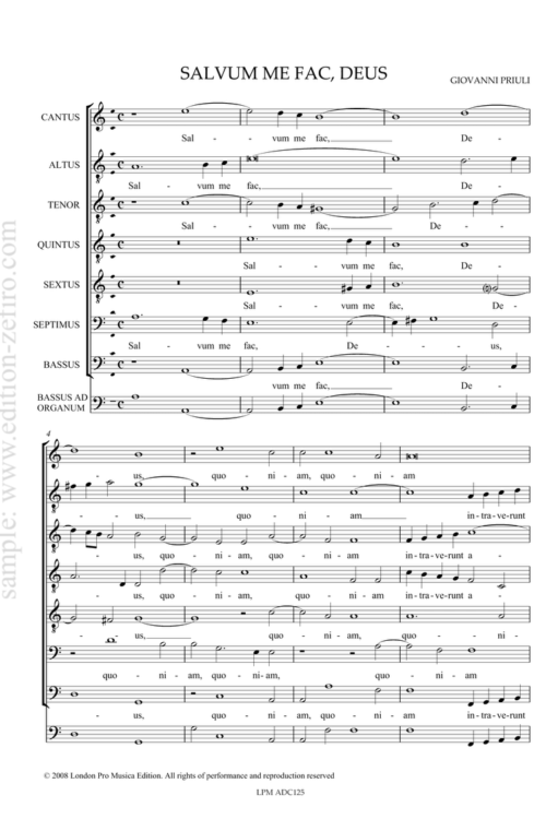 Giovanni Priuli - Salvum me fac, Deus à7 (1618)