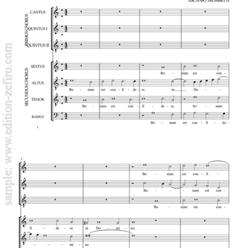Ascanio Trombetti : Bonum est confidere à7 (1589)