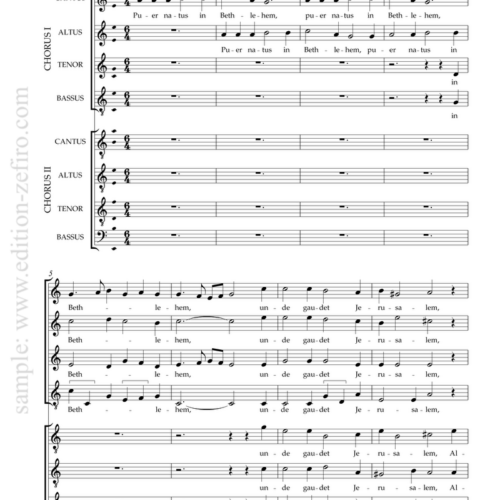 Michael Altenburg : Puer natus in Bethlehem à8 (1621)