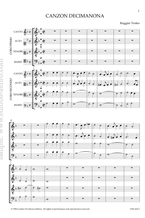 Trofeo: Canzon Decimasettima à8