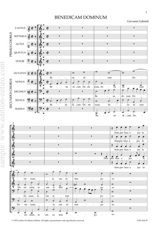Giovanni Gabrieli - Benedicam dominum a10