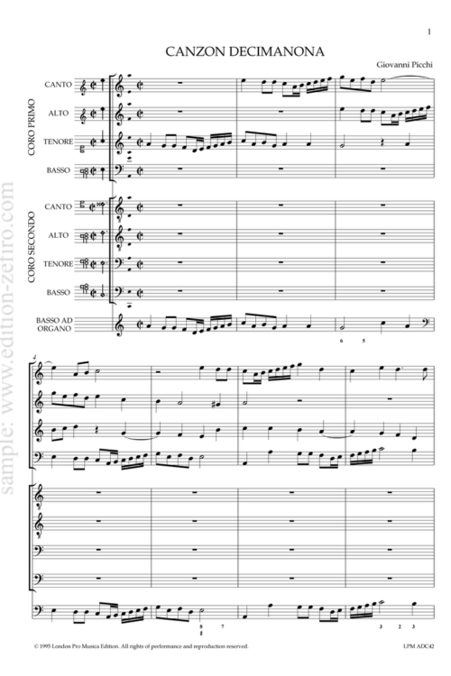 Giovanni Picchi - Canzon Decimanona a8 - 1625