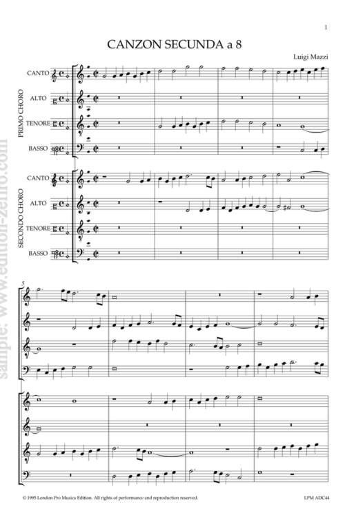 Luigi Mazzi - Canzon seconda a8 -1596