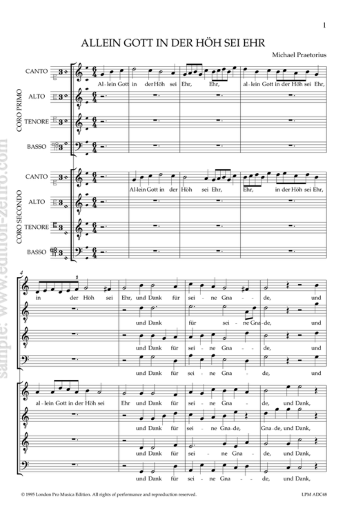 Michael Praetorius - Allein Gott In Der Höh Sei Ehr a8