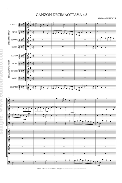 Giovanni Picchi - Canzon decimaottava a8 - 1625