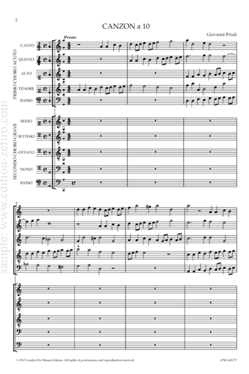 Giovanni Priuli - Canzon a10 - 1619