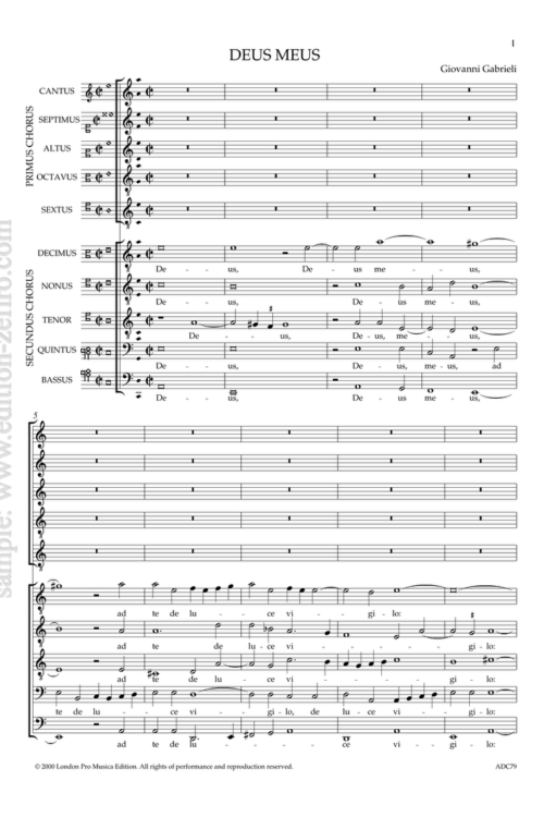Giovanni Gabrieli - Deus, Deus Meus a10 1587