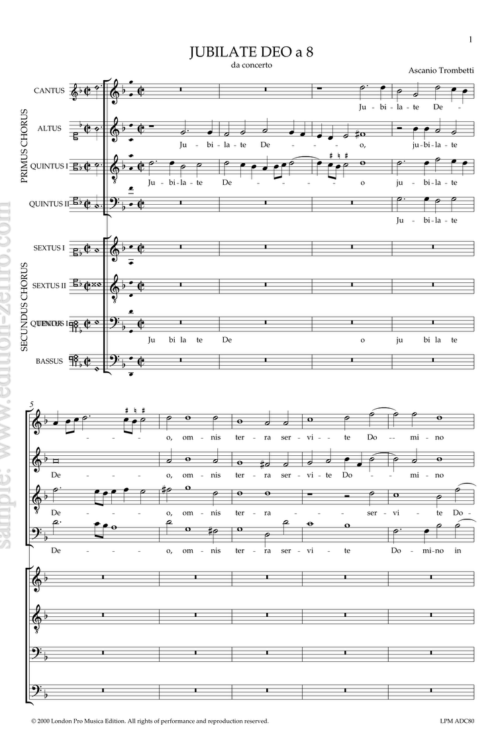 Asciano Trombetti - Jubilate Deo a8