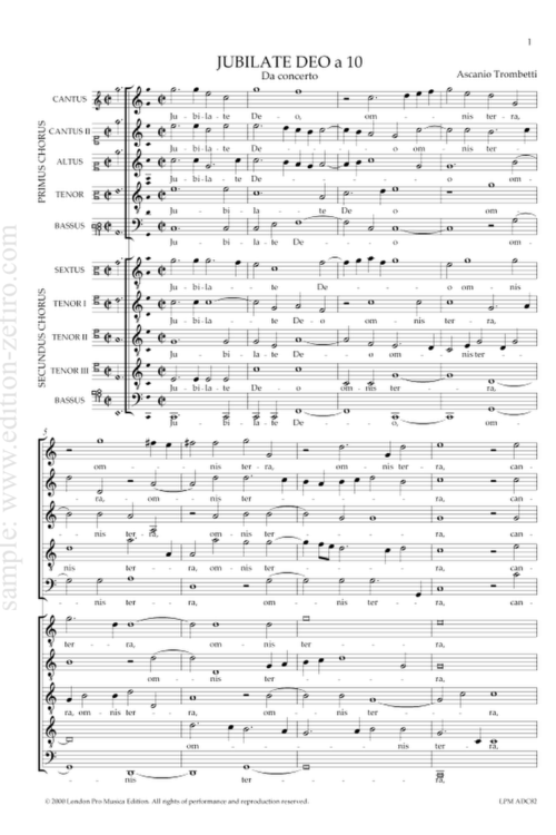 Ascanio Trombetti - Jubilate Deo a10