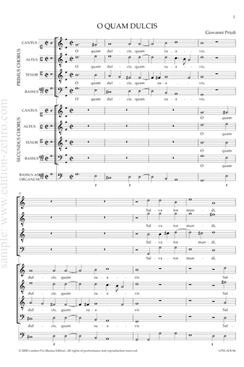 Giovanni Priuli - O quam dulcis a8