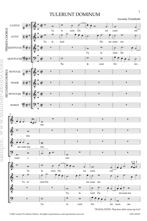 Asciano Trombetti - Tulerunt Dominum a8