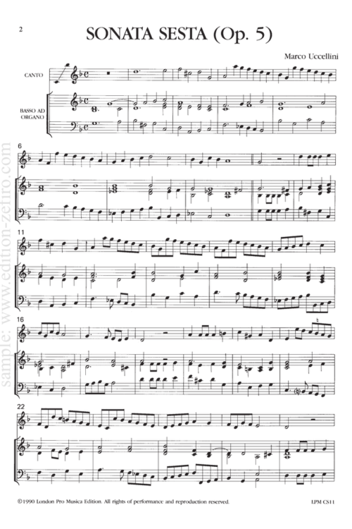 Marco Uccellini - Sonata Sesta - Op.5