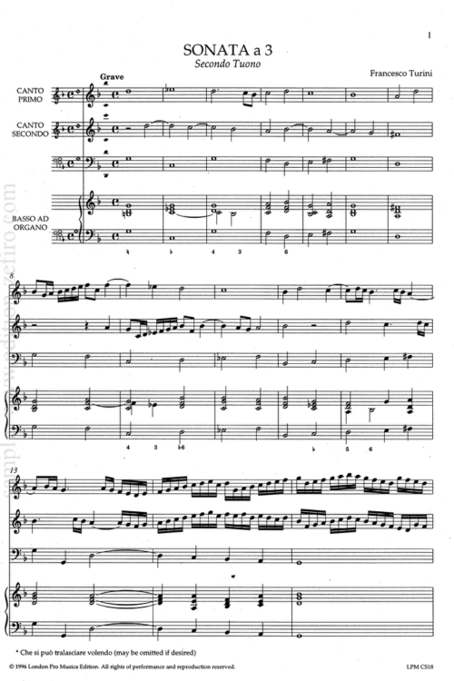 Francesco Turini - Sonata a3