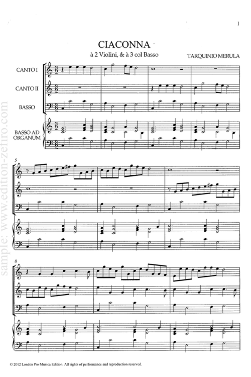 Tarquino Merula: Ciaccona