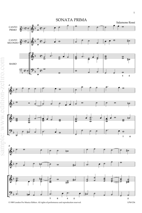 4 Sonatas from the Quarto Libro: Salamone Rossi