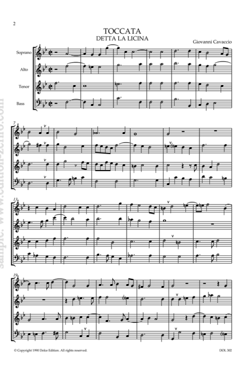Toccata detta la Licina: Giovanni Cavaccio