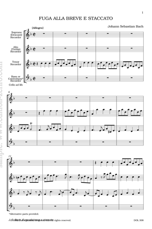 Fuga Alla Breve e Staccato