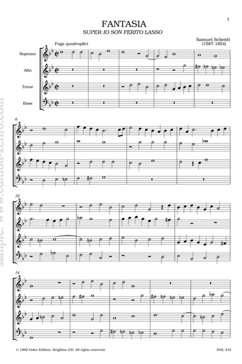 Fantasia super Io son ferito lasso à4 : Samuel Scheidt