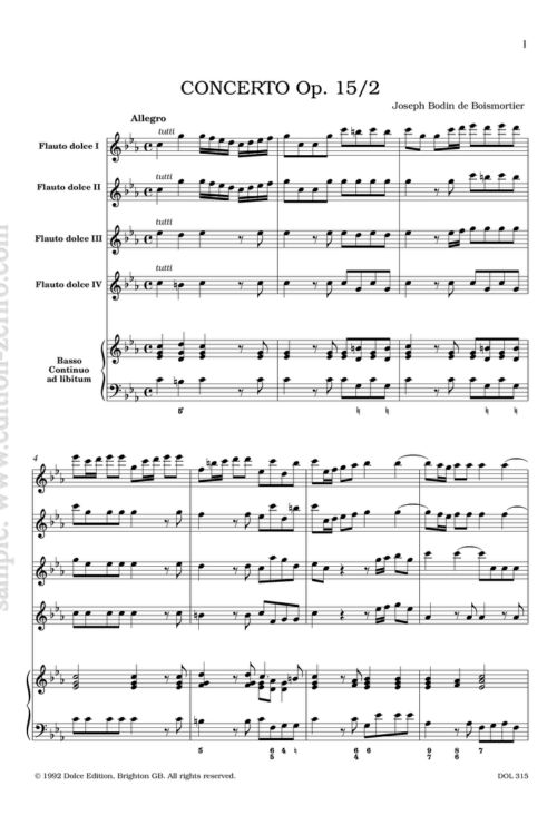 Concerto Op. 15/2 in C minor : Joseph Bodin de Boismortier