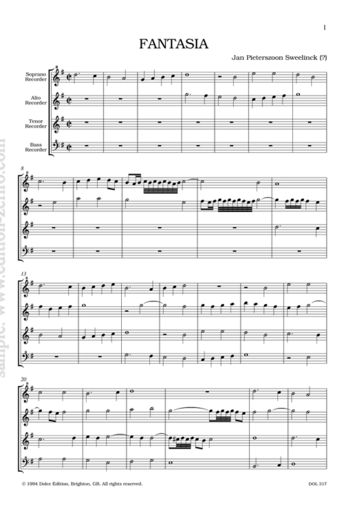 Sweenlinck: Fantasia à4