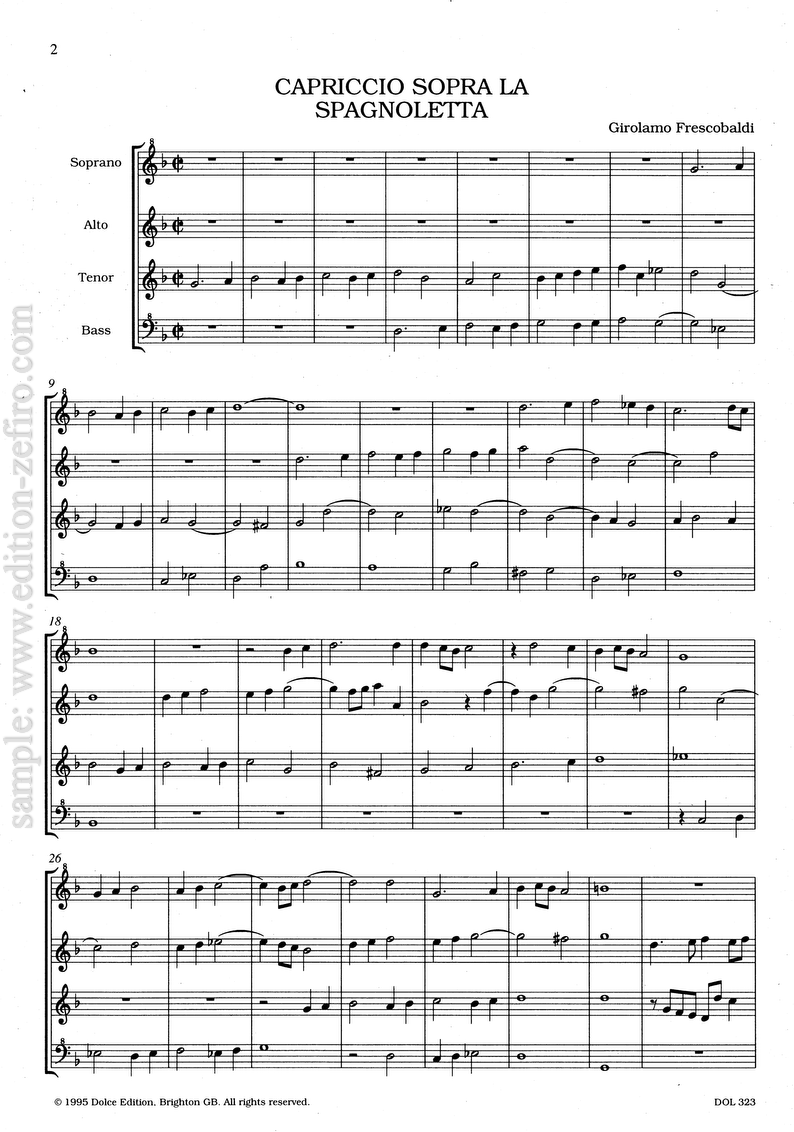 Frescobaldi: Capriccio sopra la Spagnoletta
