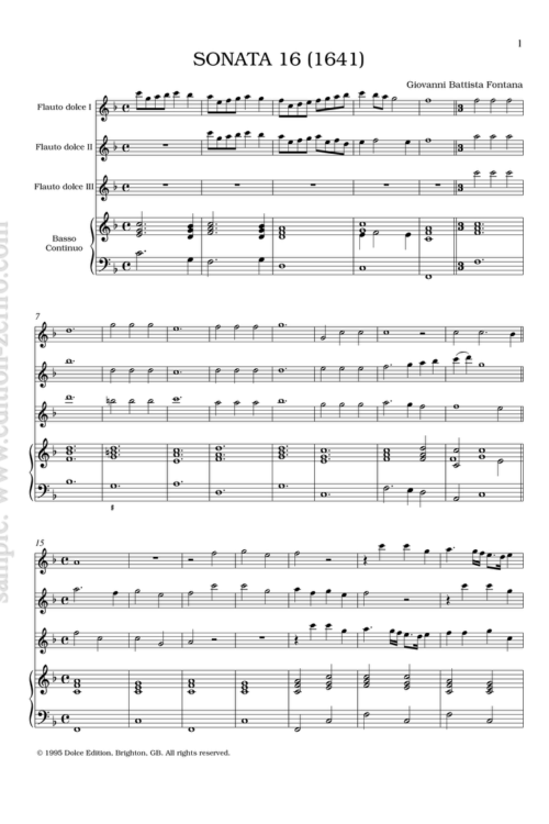 Fontana: Sonata 16 à3 (1641)