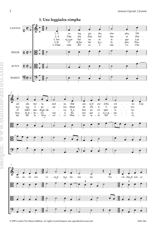 Two Frottole (viols) : Antonio Caprioli