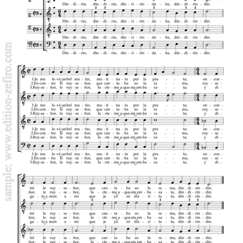 4 Villanelle from the Cancionero de Palacio / 4 part (SATB)