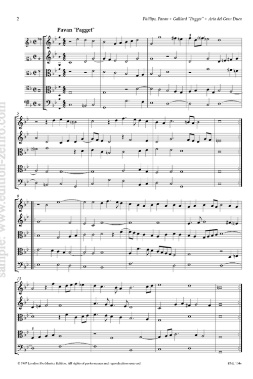 Pavan & Galliard Pagget (version for viols) : Peter Phillips