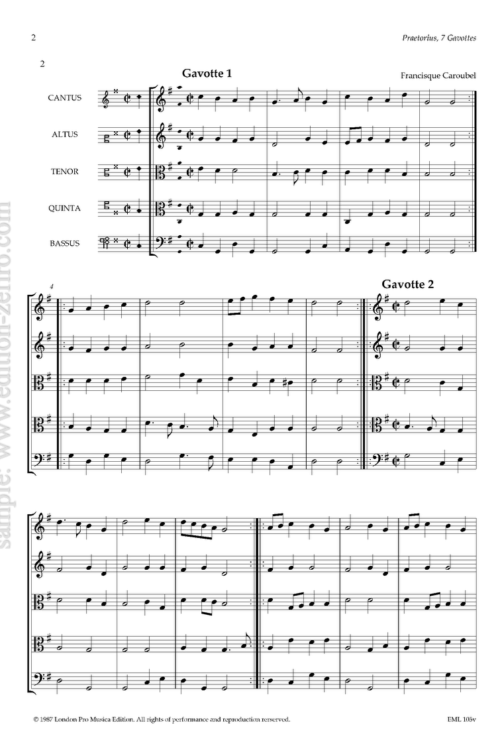 7 Gavottes (viols) : Michael Praetorius