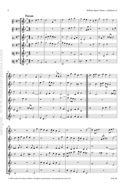 Pavan & Galliard à6 : William Byrd