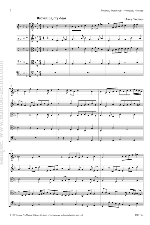 Browning (by Henry Stonings) & Hackney (by Clement Woodcock) (viols)