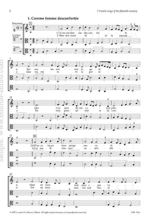 Two French Songs of the fifteenth century (viols) : Anonymous