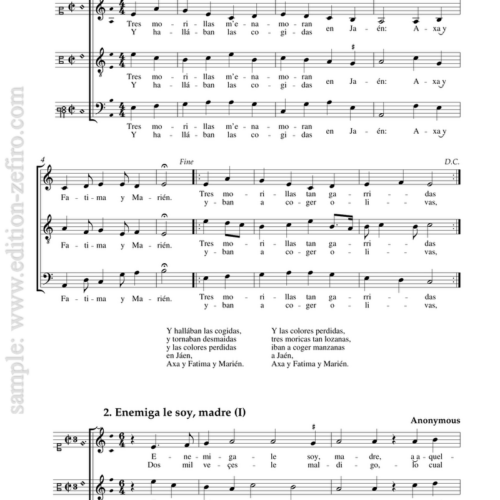 6 villancicos from the Cancionero de Palacio