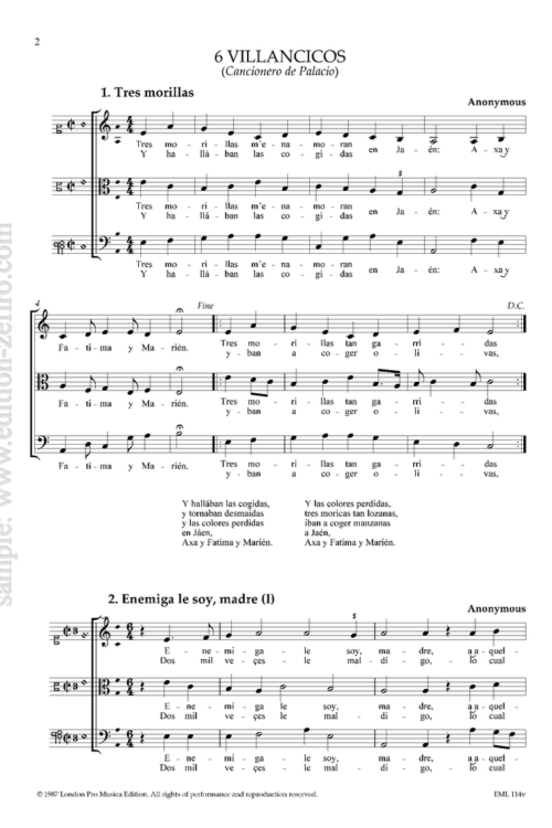 6 villancicos from the Cancionero de Palacio (viols)