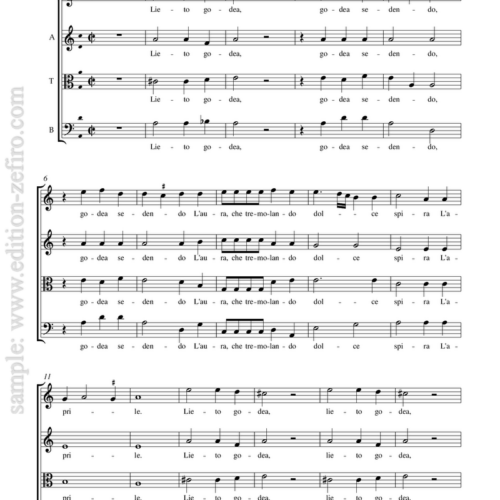 Lieto godea (score and parts) (viols) : Giovanni Gabrieli