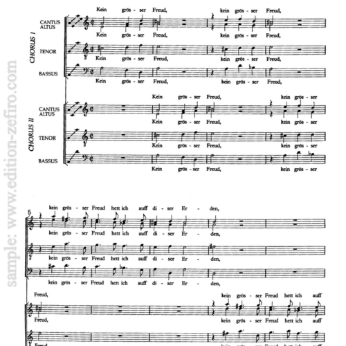 Kein grösser Freud (for 8 voices or instruments) : Hans Leo Hassler