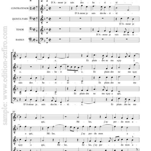 2 Chansons (5 part) : Jean Richafort