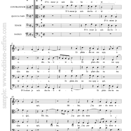 2 Chansons (5 viols) : Jean Richafort