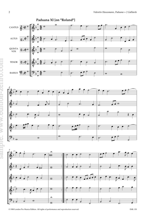 Paduana + 2 Galliards : Valentin Haussmann