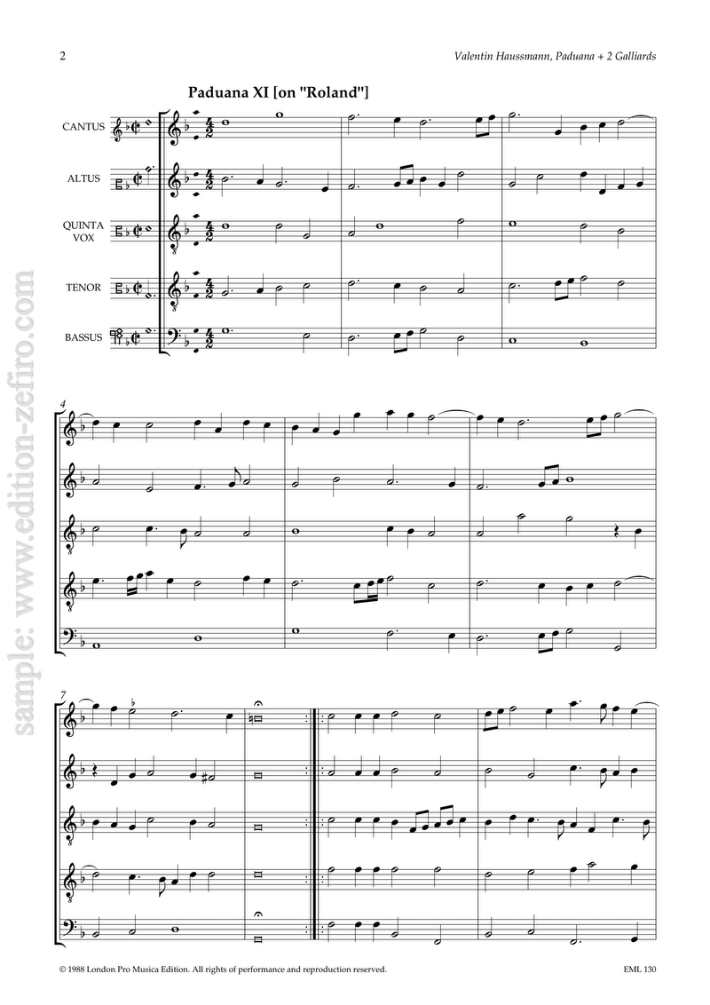 Paduana + 2 Galliards : Valentin Haussmann