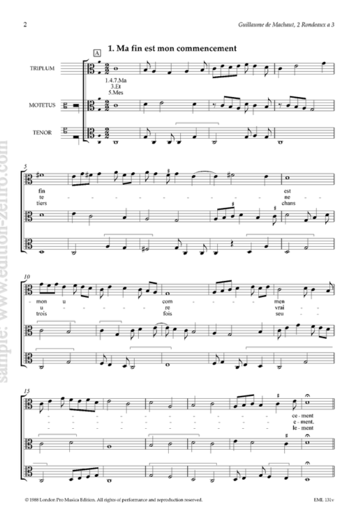 Two Rondeaux : Guillaume de Machaut (viols)