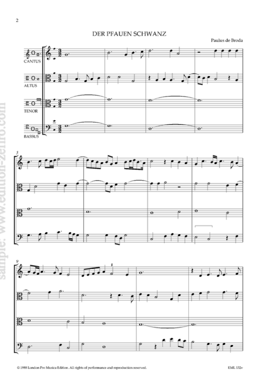 Der Pfauen Schwanz (viols) : Paulus de Broda