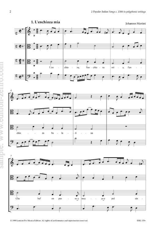 Two Italian Popular Songs c.1500 (viols)
